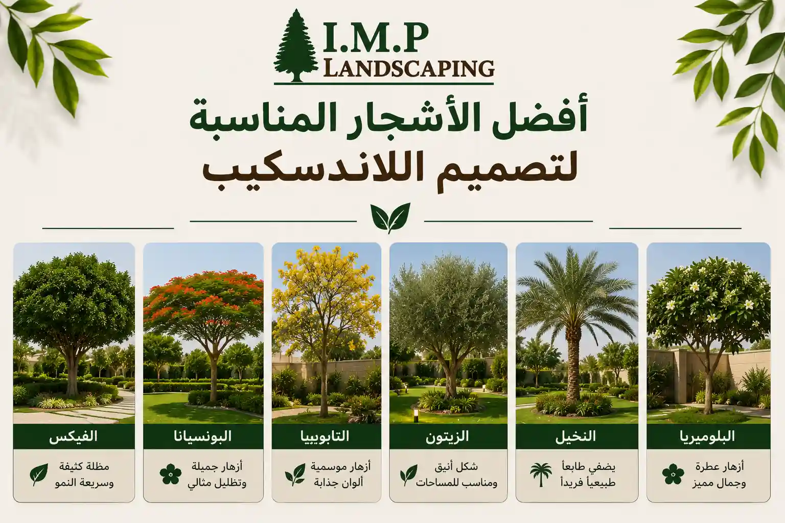 انواع نباتات اللاندسكيب