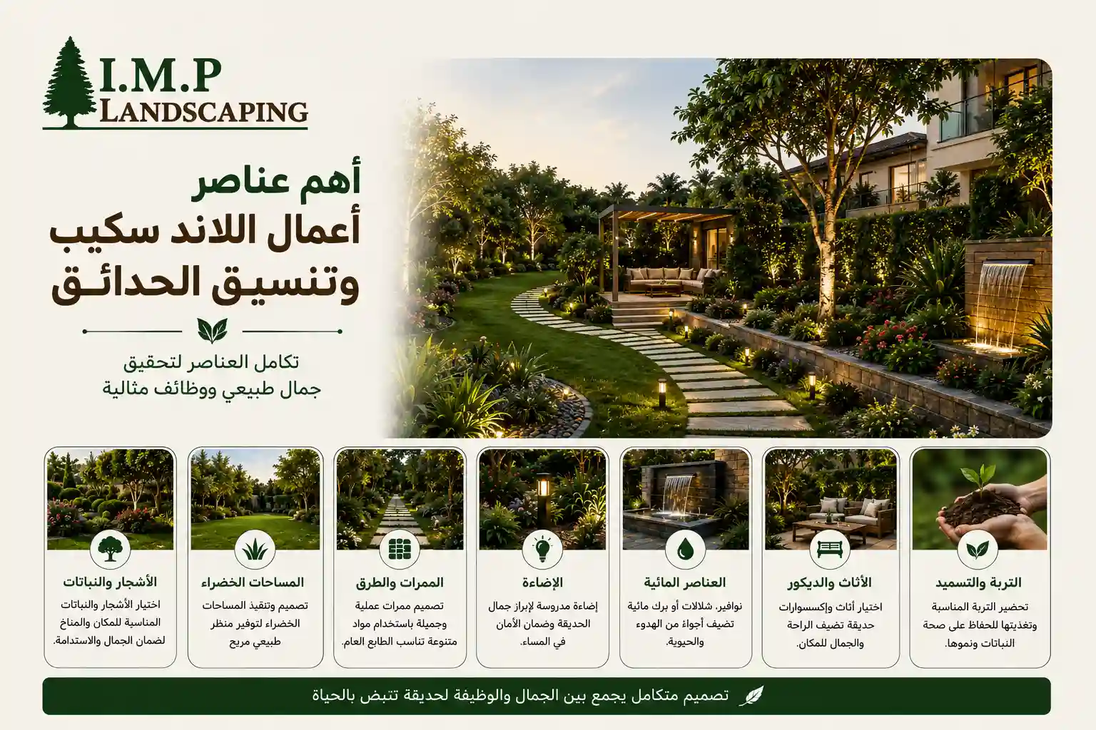 اعمال اللاند سكيب وتنسيق الحدائق