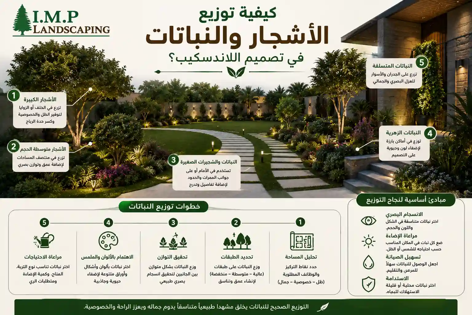 الاشجار المستخدمة في اللاندسكيب