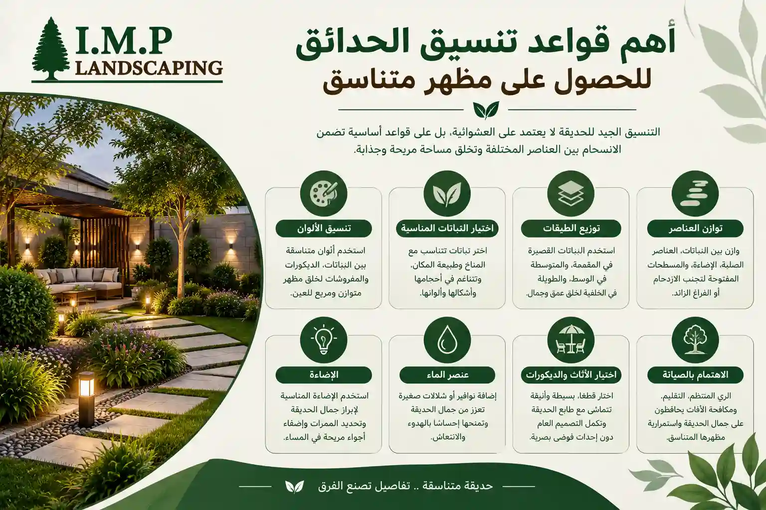 تنسيق حدائق تصميم لاندسكيب